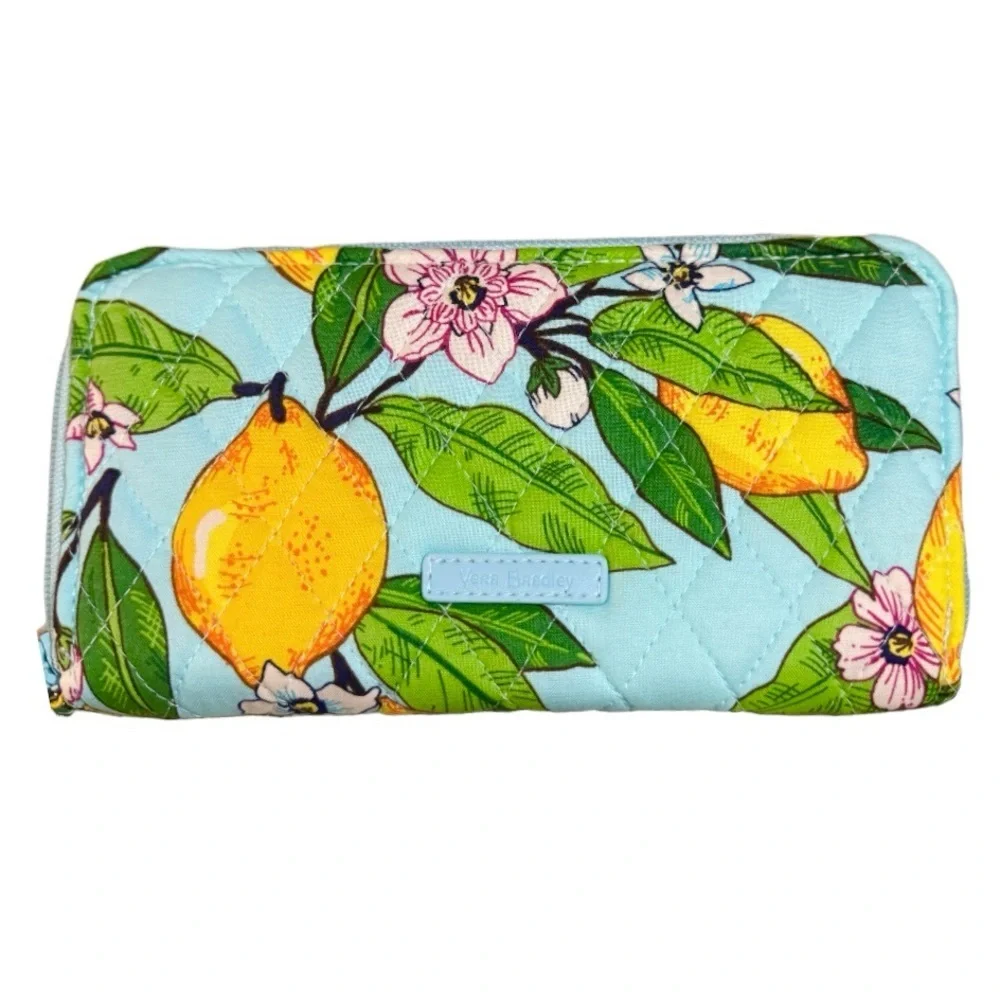 Vera Bradley Ultralight RFID Accordion Wristlet in Lemon Grove​ - Picture 2 of 5